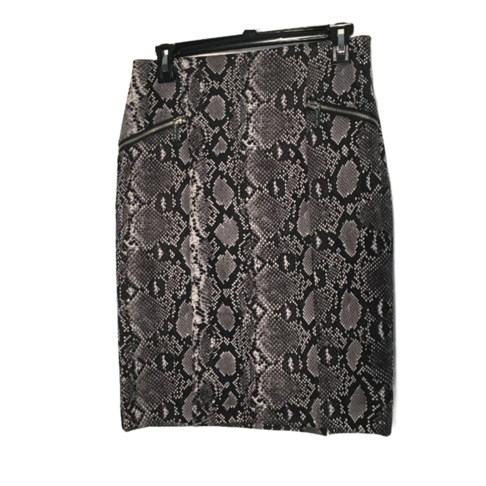 Michael Michael Kors Gray Snakeskin Pencil Skirt Size 4